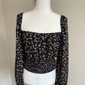 AFRM Floral Black Women's Top Size 2X
